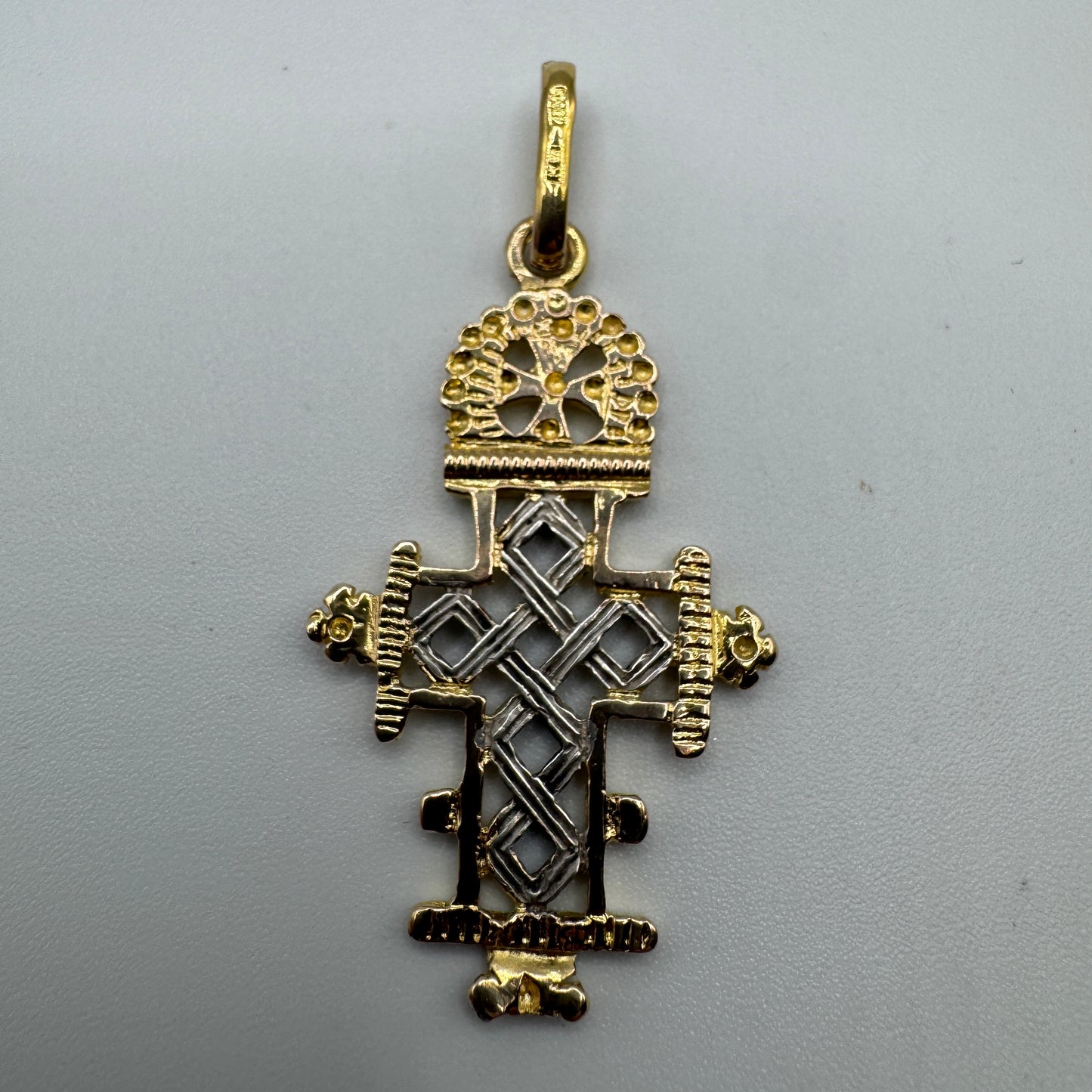 Pendentif croix orthodoxe - argent massif et vermeil