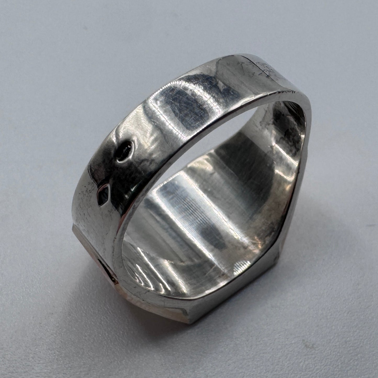 Superbe chevalière ancienne - argent et or