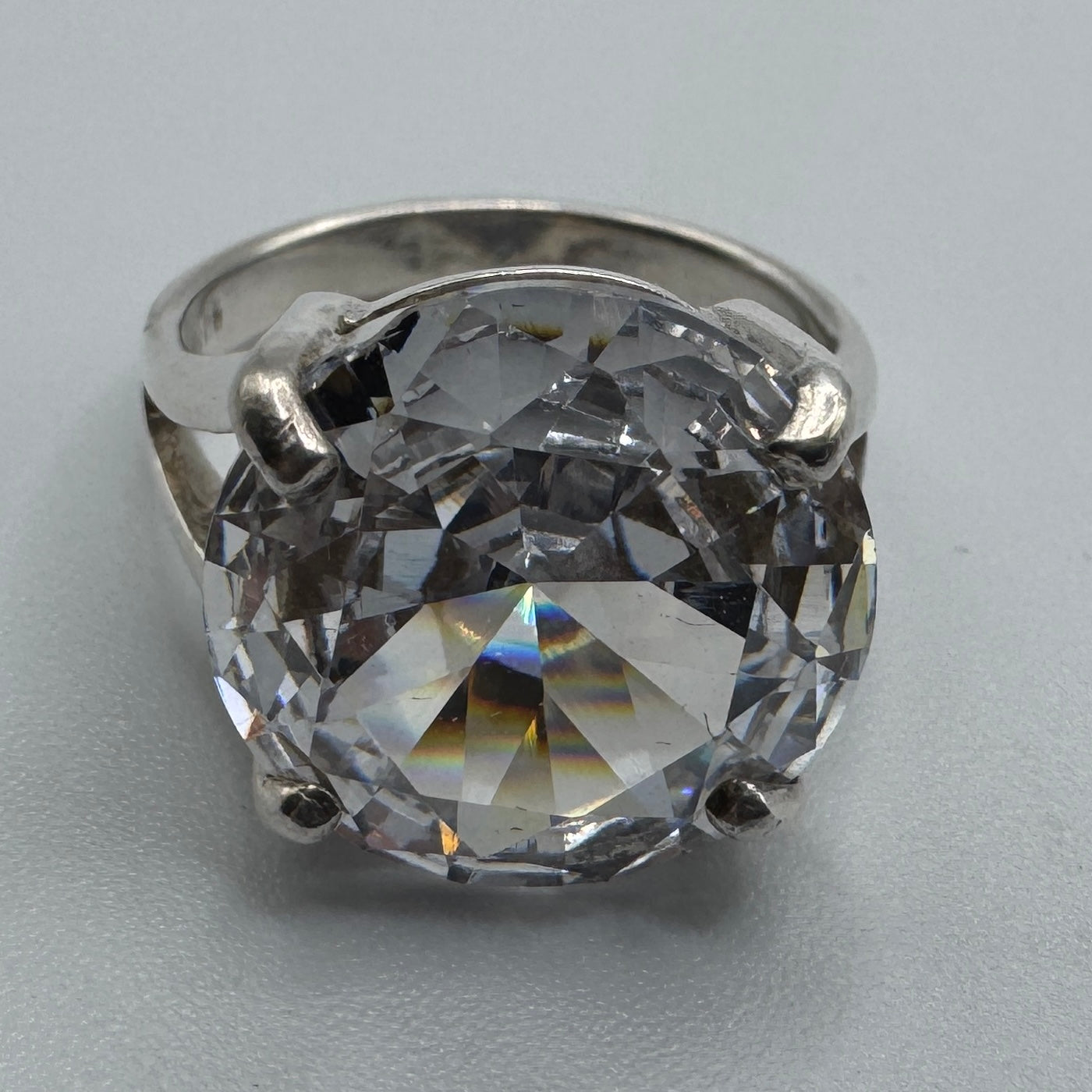 Superbe Bague argent et cristal