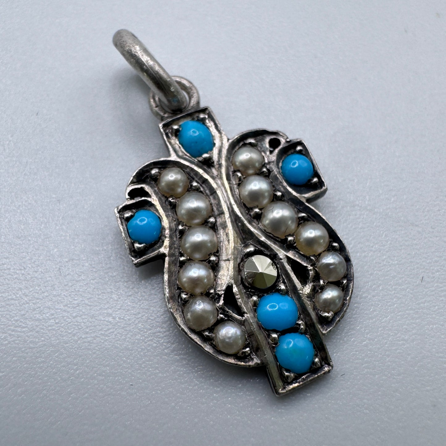 Petit Pendentif ancien Art Deco - argent massif