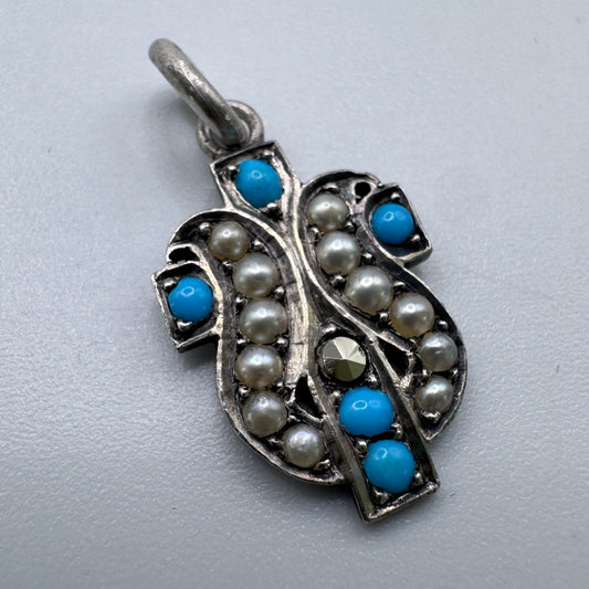 Petit Pendentif ancien Art Deco - argent massif
