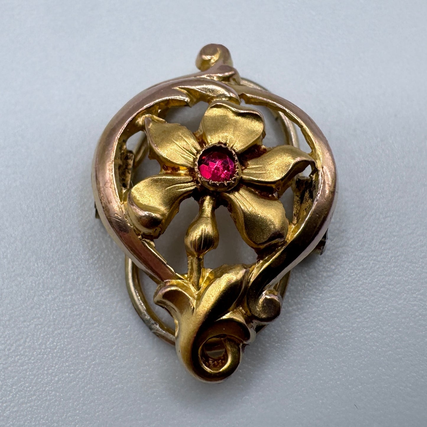 Passant de sautoir Art Nouveau - plaqué