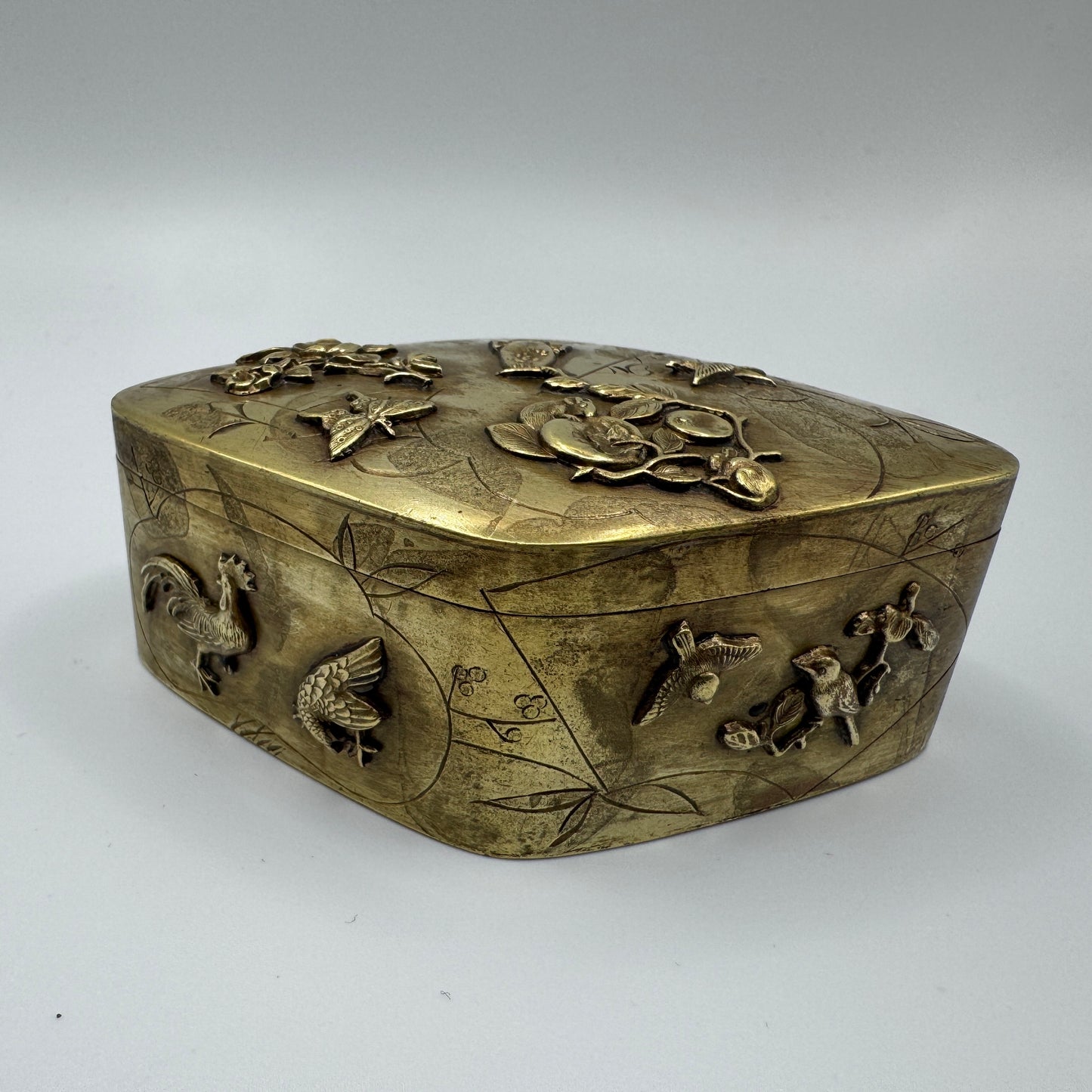 Boîte asiatique ancienne en bronze - vers 1900