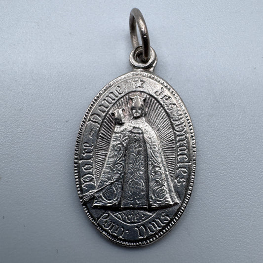Medaille religieuse ancienne « Notre Dame des miracles »