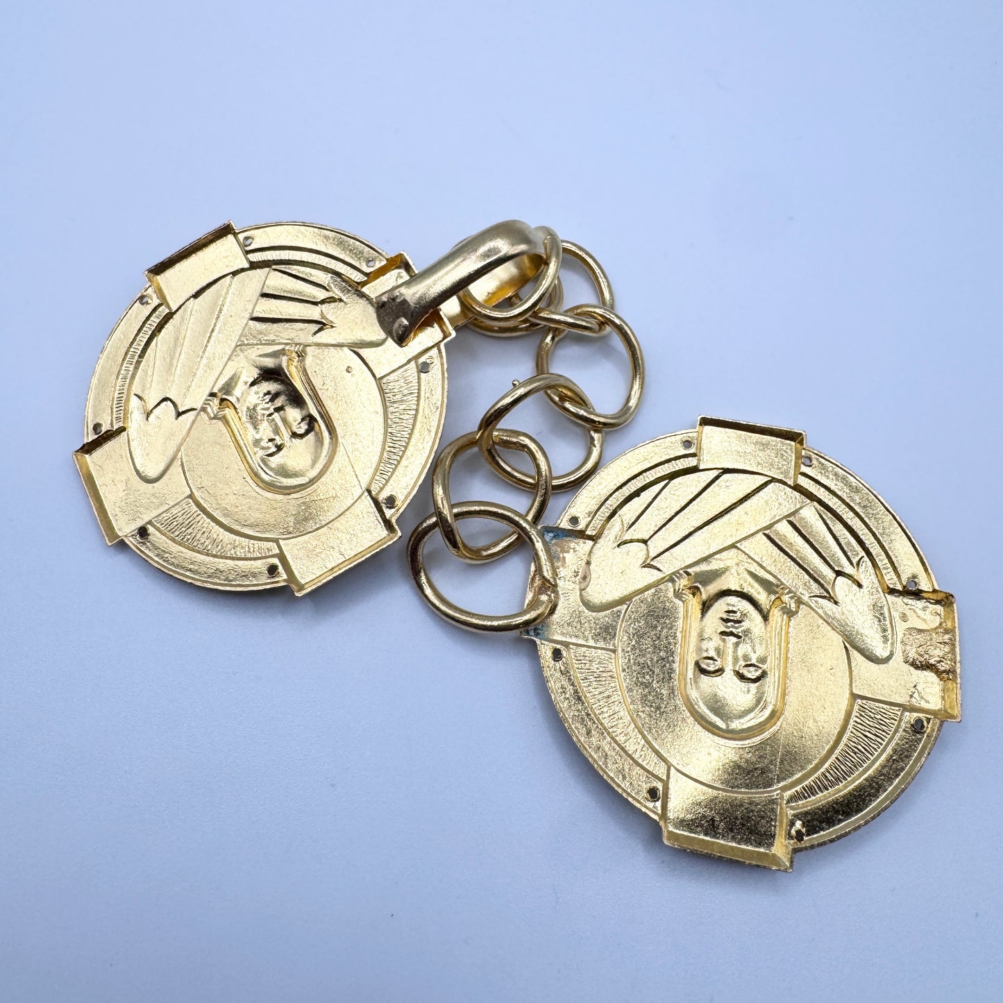 Boucle de ceinture ou vêtement Art deco - métal doré