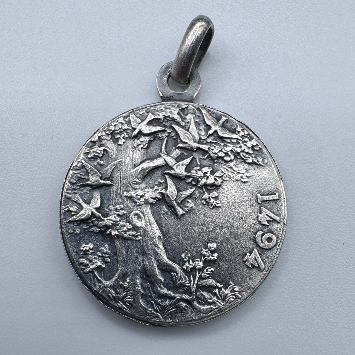 Belle Médaille religieuse ancienne « Notre Dame du Chêne »