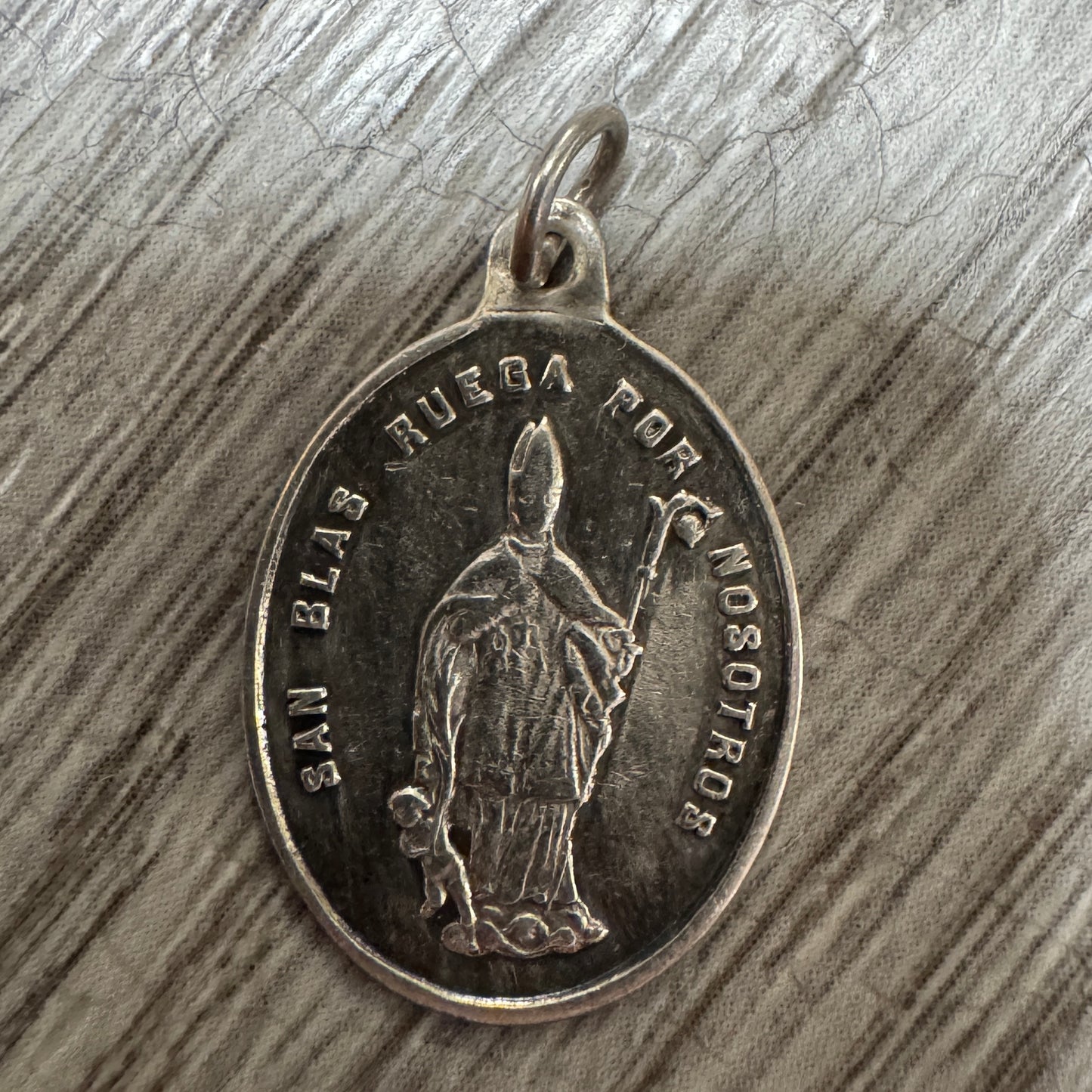 Médaille religieuse ancienne en argent « Saint ange gardien »