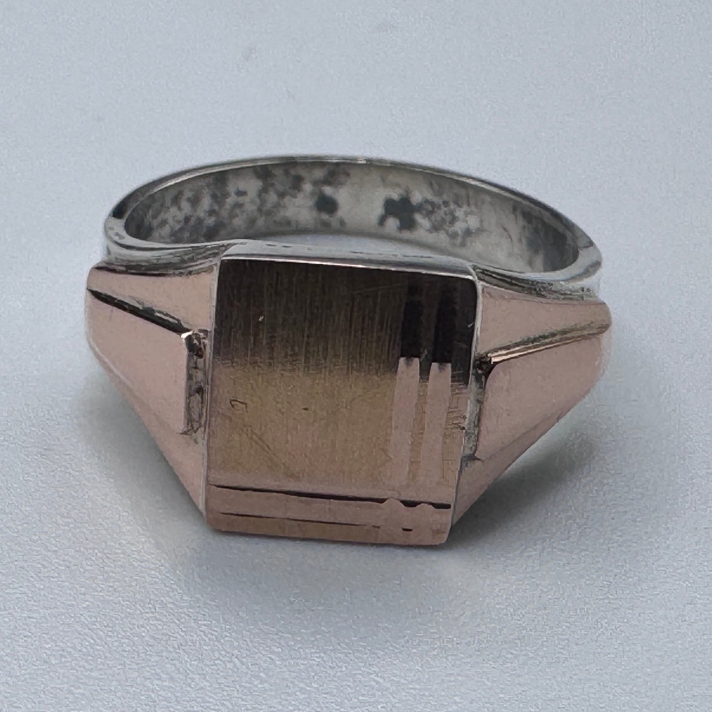 Superbe chevalière ancienne - argent et or