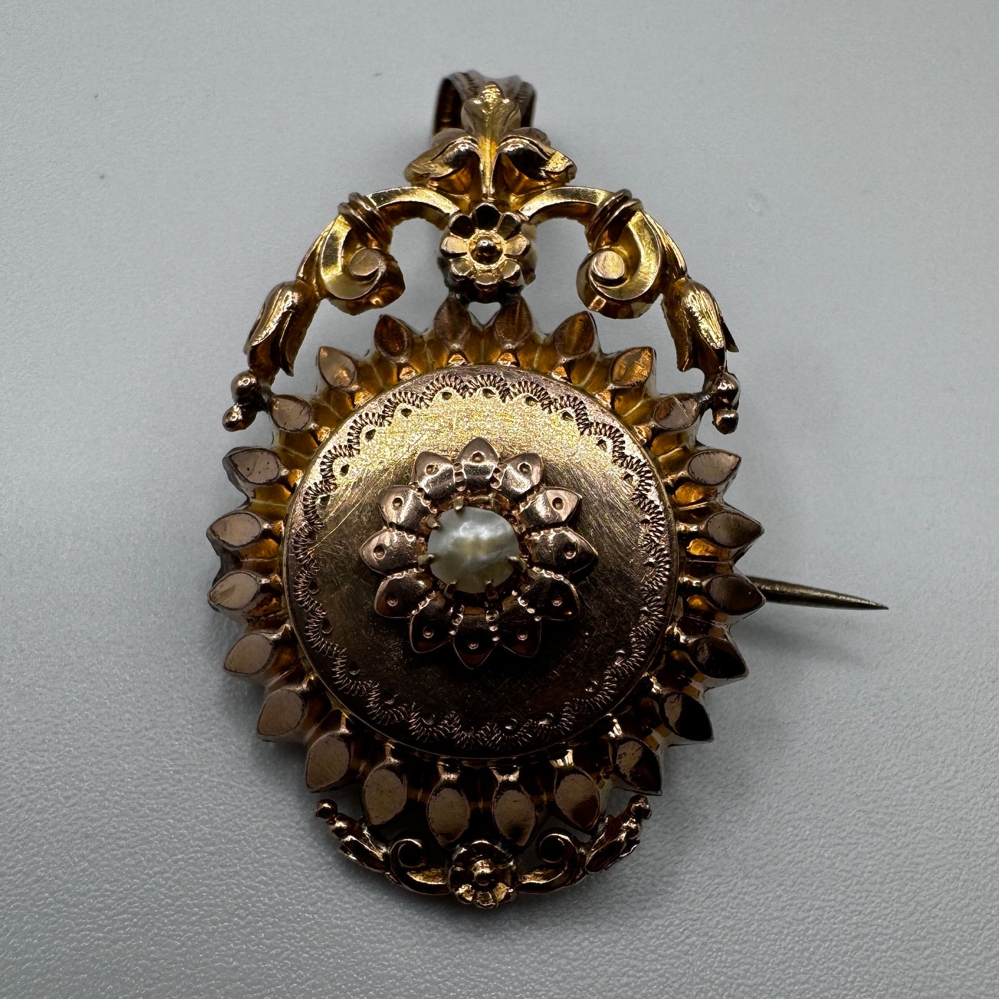Broche ancienne vers 1900 - plaqué or