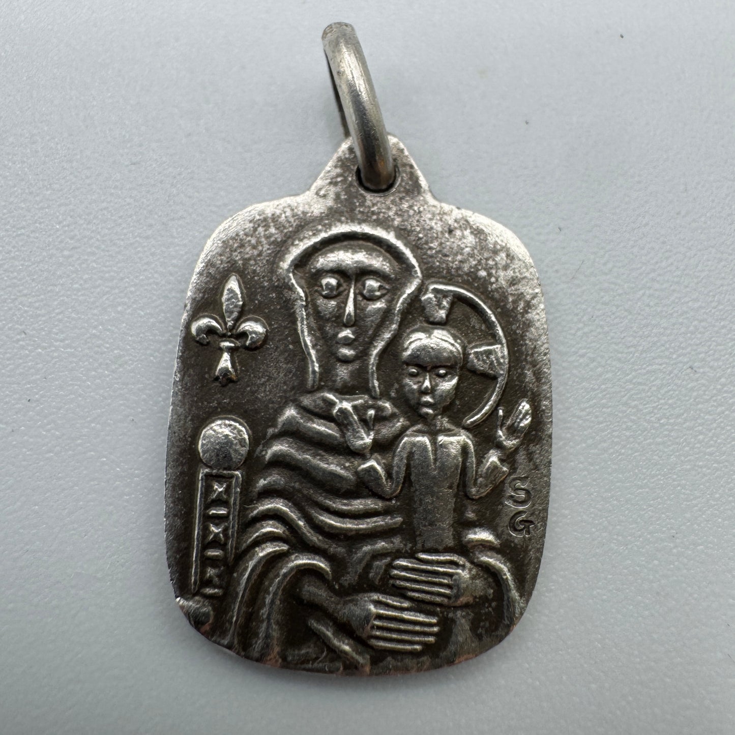 Superbe Médaille religieuse en argent - « Saint Antoine  »