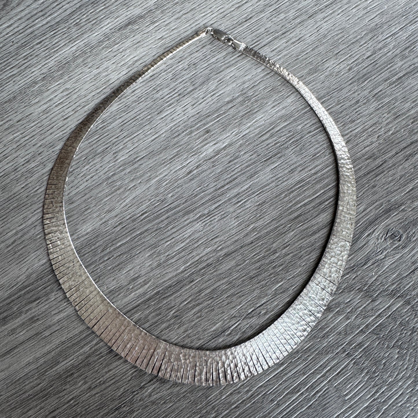 Collier maille plate égyptienne en argent 925