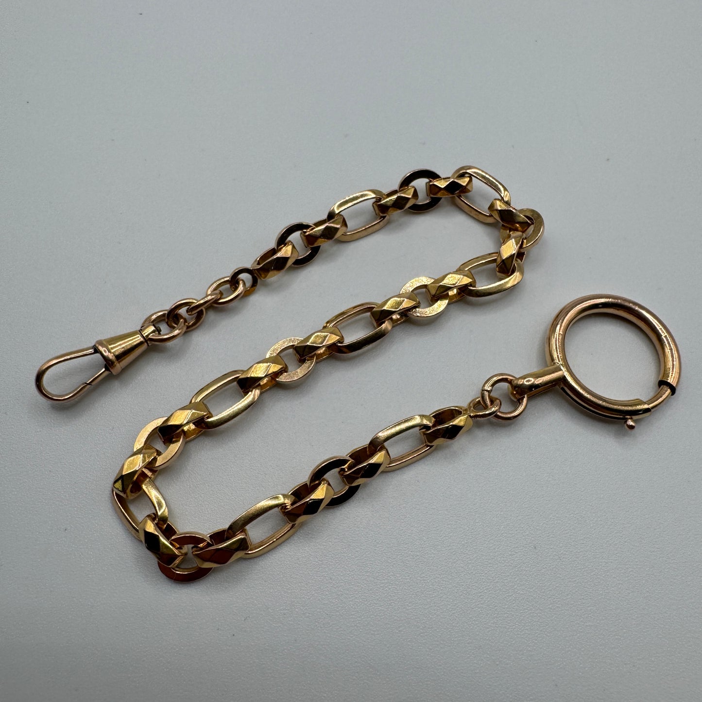 Chaine de montre à gousset ancienne - plaqué or - chaîne de gilet vintage - accessoire horloger