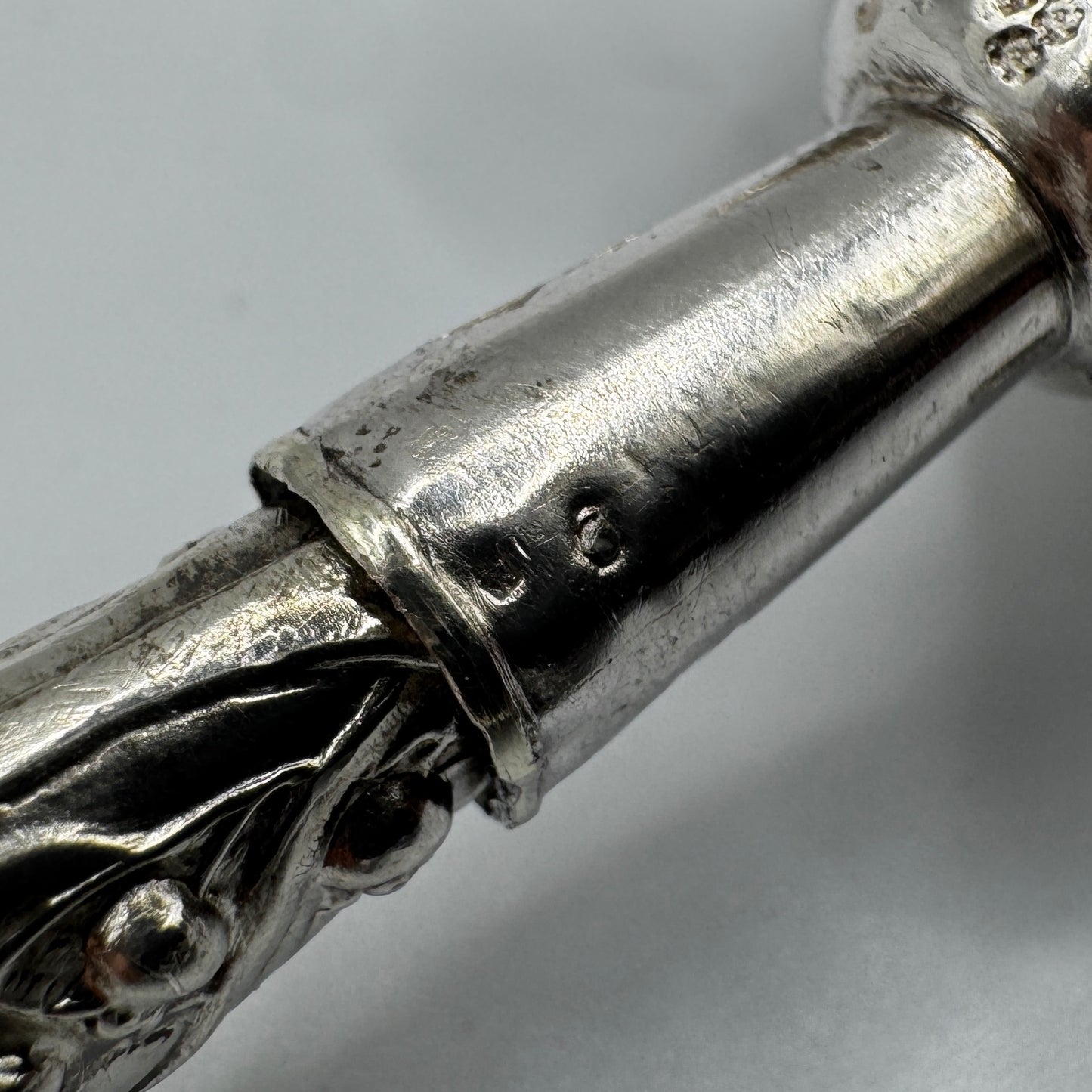 Rare Hochet sifflet ancien en Argent - époque 1900