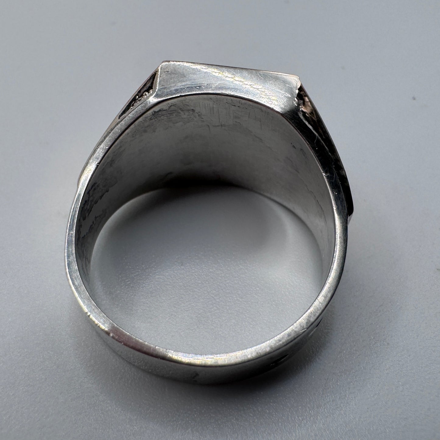 Superbe chevalière ancienne - argent et or
