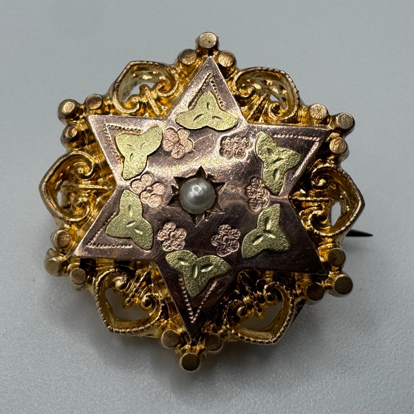 Broche ancienne vers 1900 - plaqué or