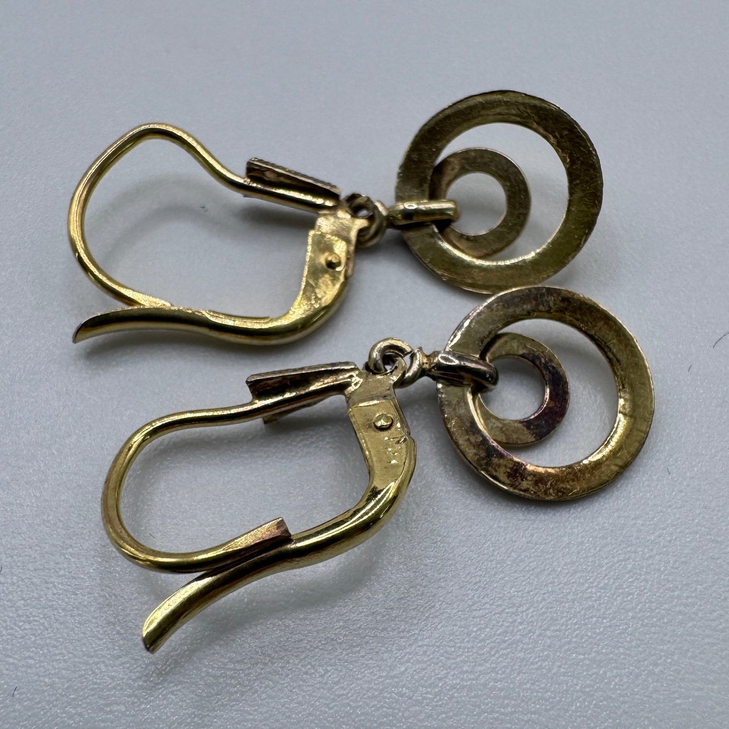 Boucles d’oreilles anciennes Art Deco - plaqué or