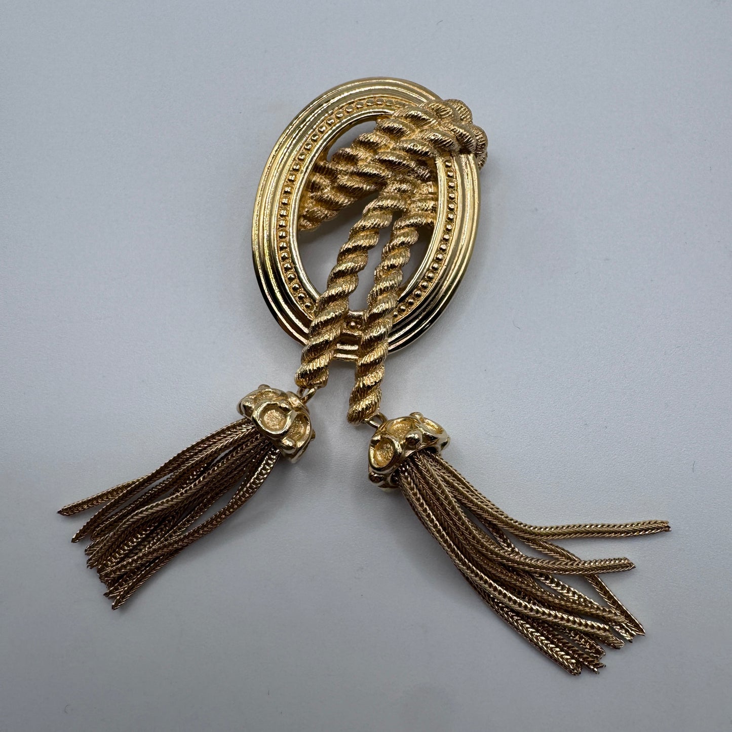 Superbe broche vintage CHRISTIAN DIOR - métal doré