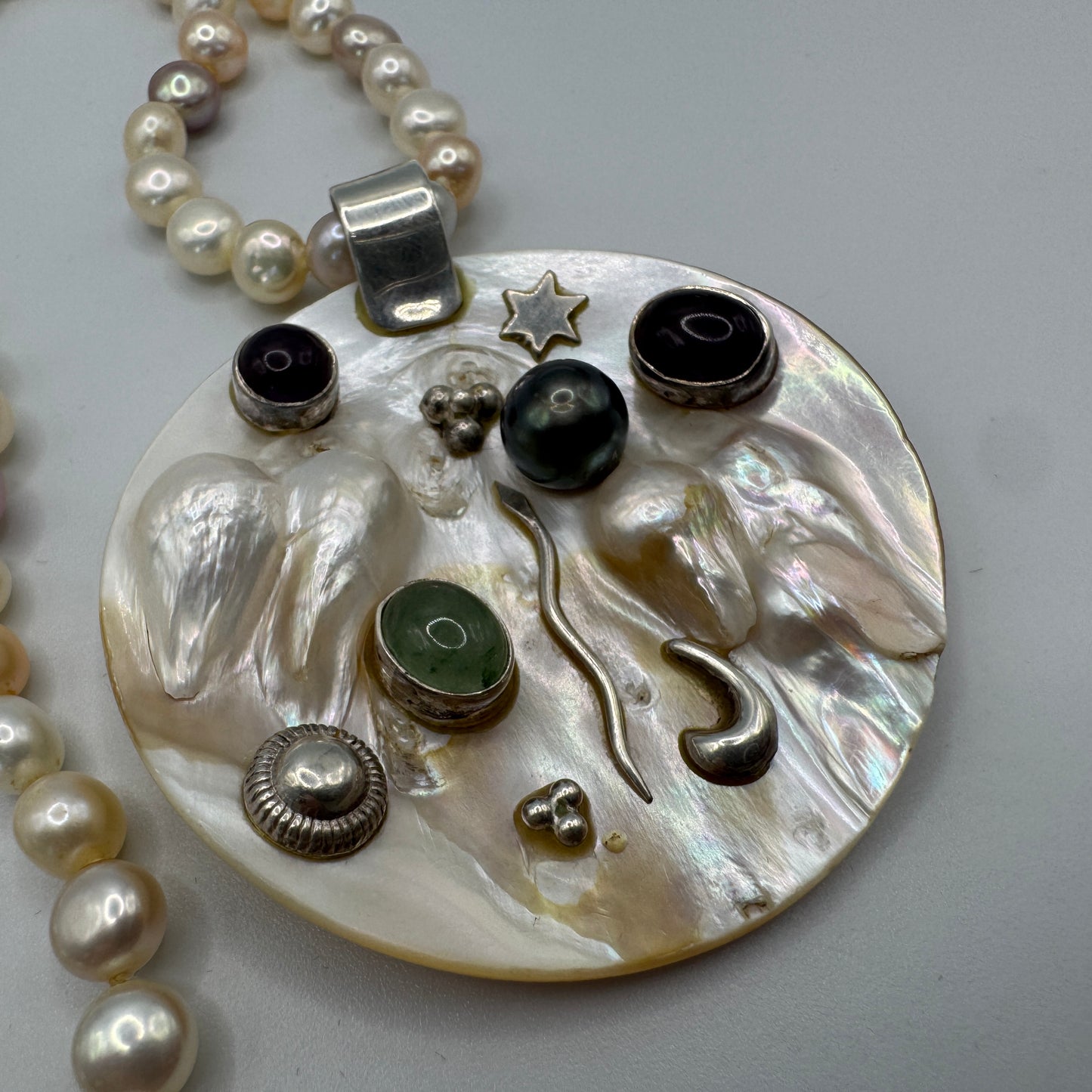 Superbe Collier créateur - perles de culture et argent