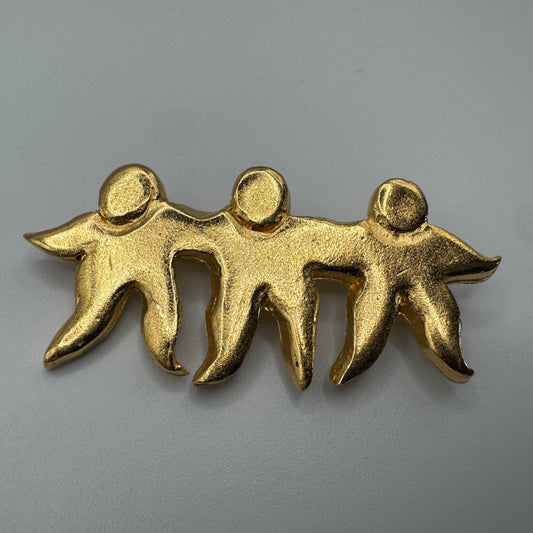 Broche créateur - Il était une fois  - métal doré