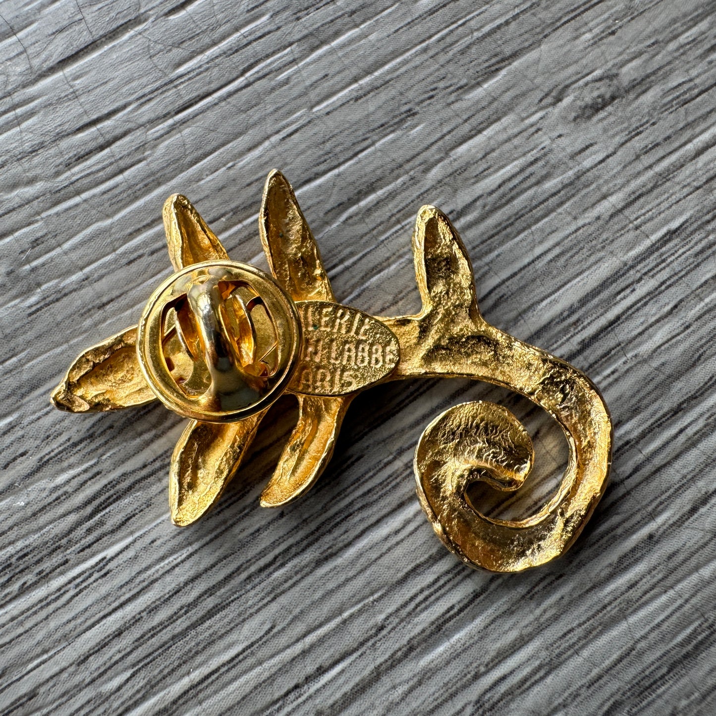 Broche créateur Vintage Valérie Viloin Labbé - plaqué or