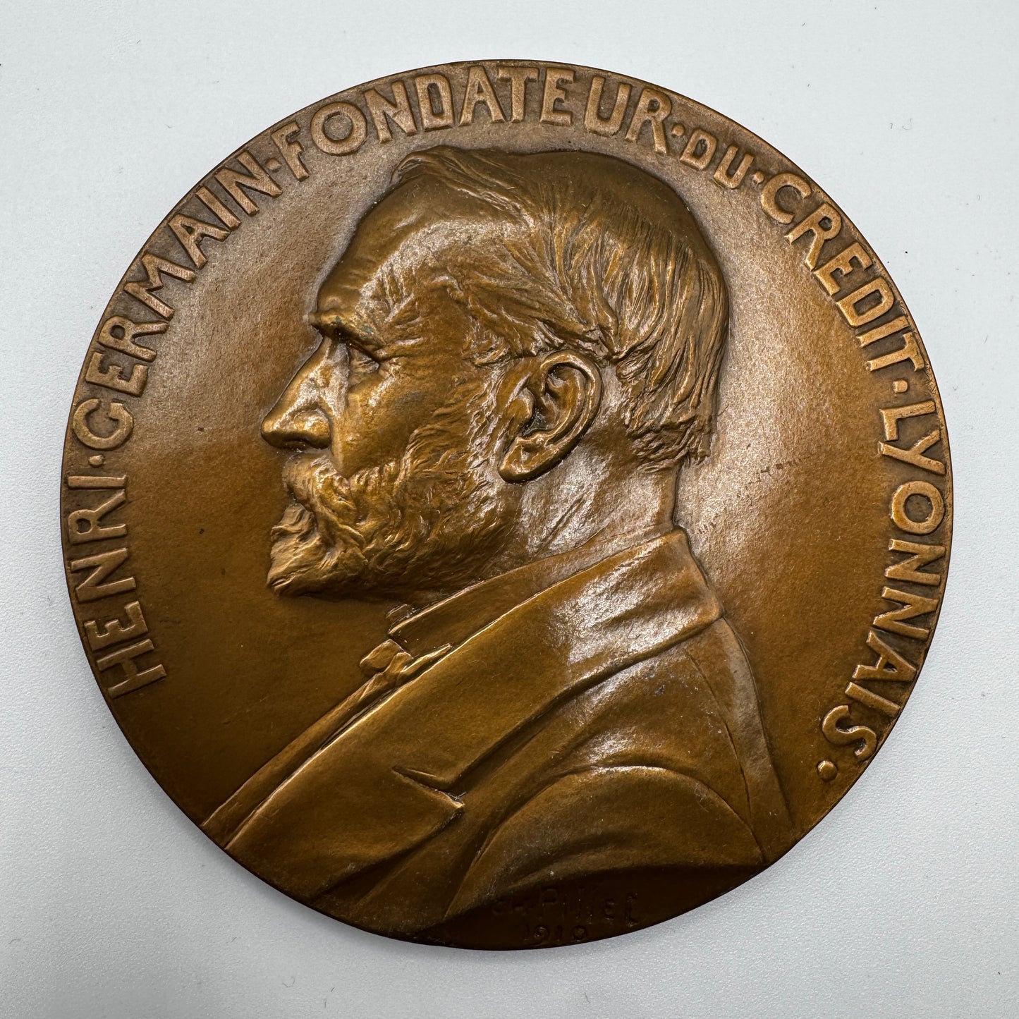 Médaille artistique en bronze « fondateur du crédit lyonnais » - par Pillet