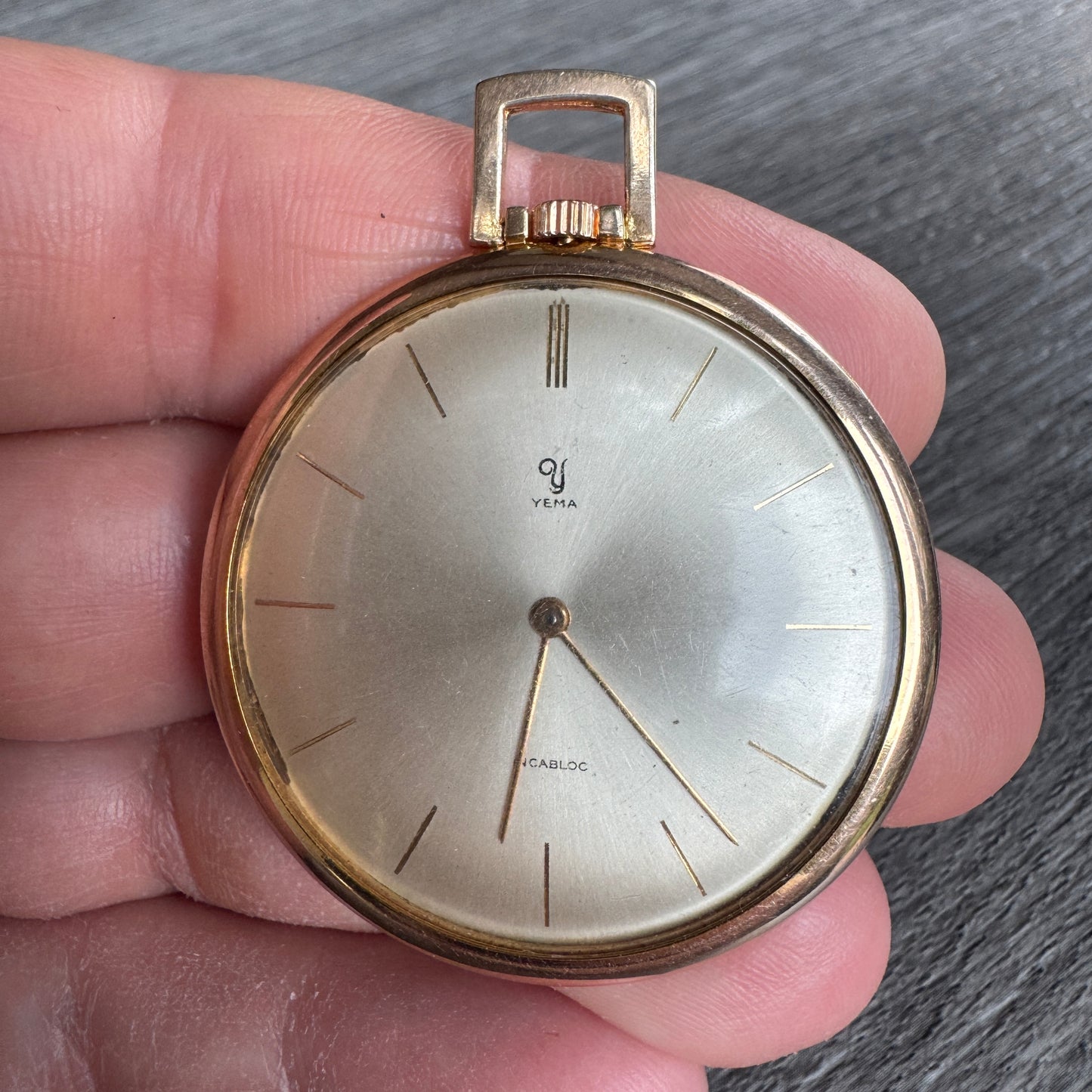 Montre à gousset ancienne YEMA extra plate - plaqué or