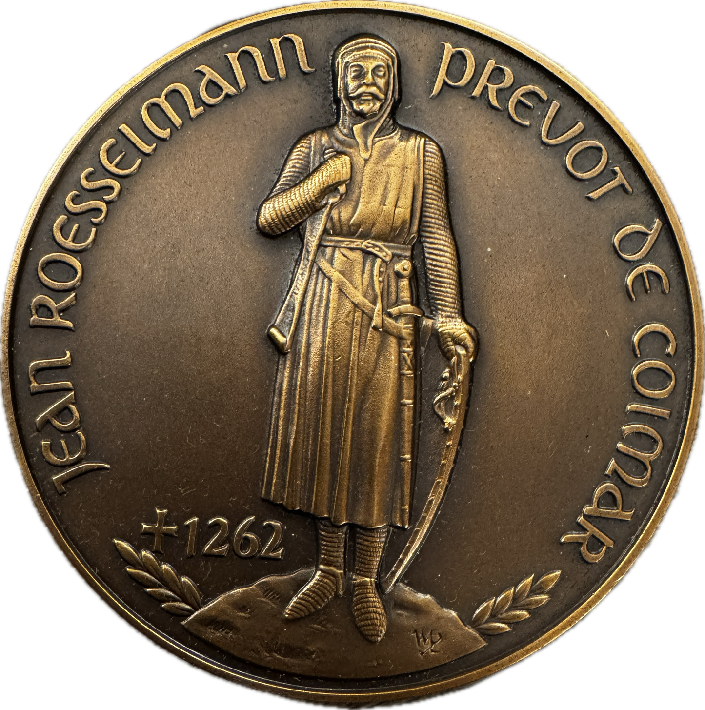 Médaille artistique en bronze « hommage à Jean Roesselman - prévôt de Colmar »