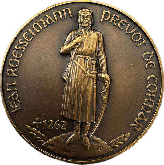 Médaille artistique en bronze « hommage à Jean Roesselman - prévôt de Colmar »