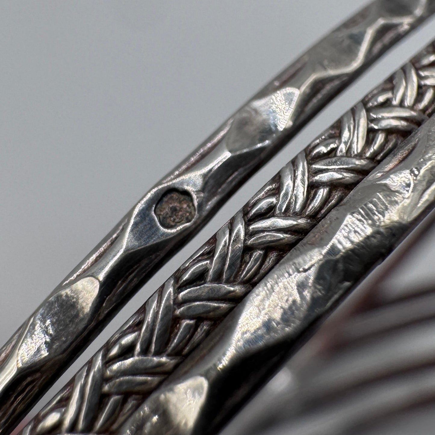 Bracelet ancien « semainier » argent massif