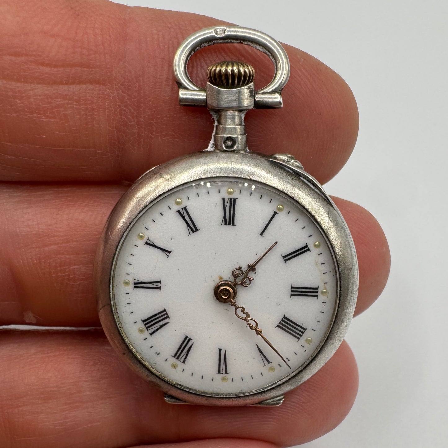 Montre de col à gousset Ancienne en argent