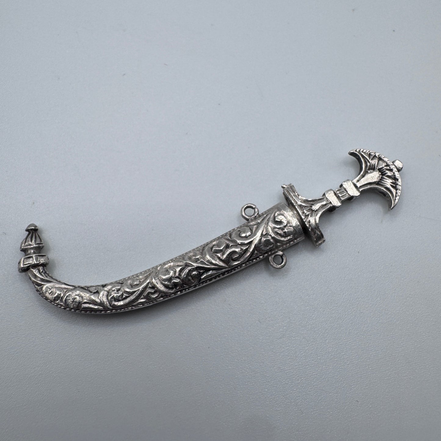 Poignard ancien miniature - argent massif