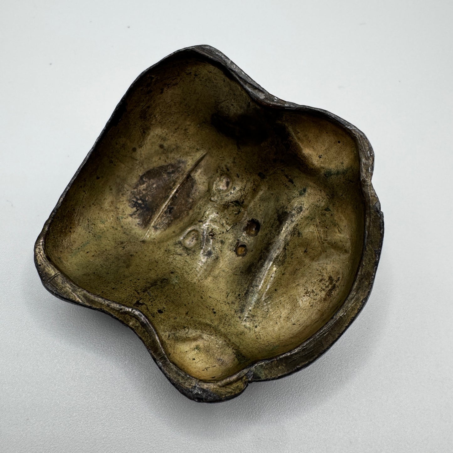 Masque Japonais Miniature Noh periode Meiji - bronze régule