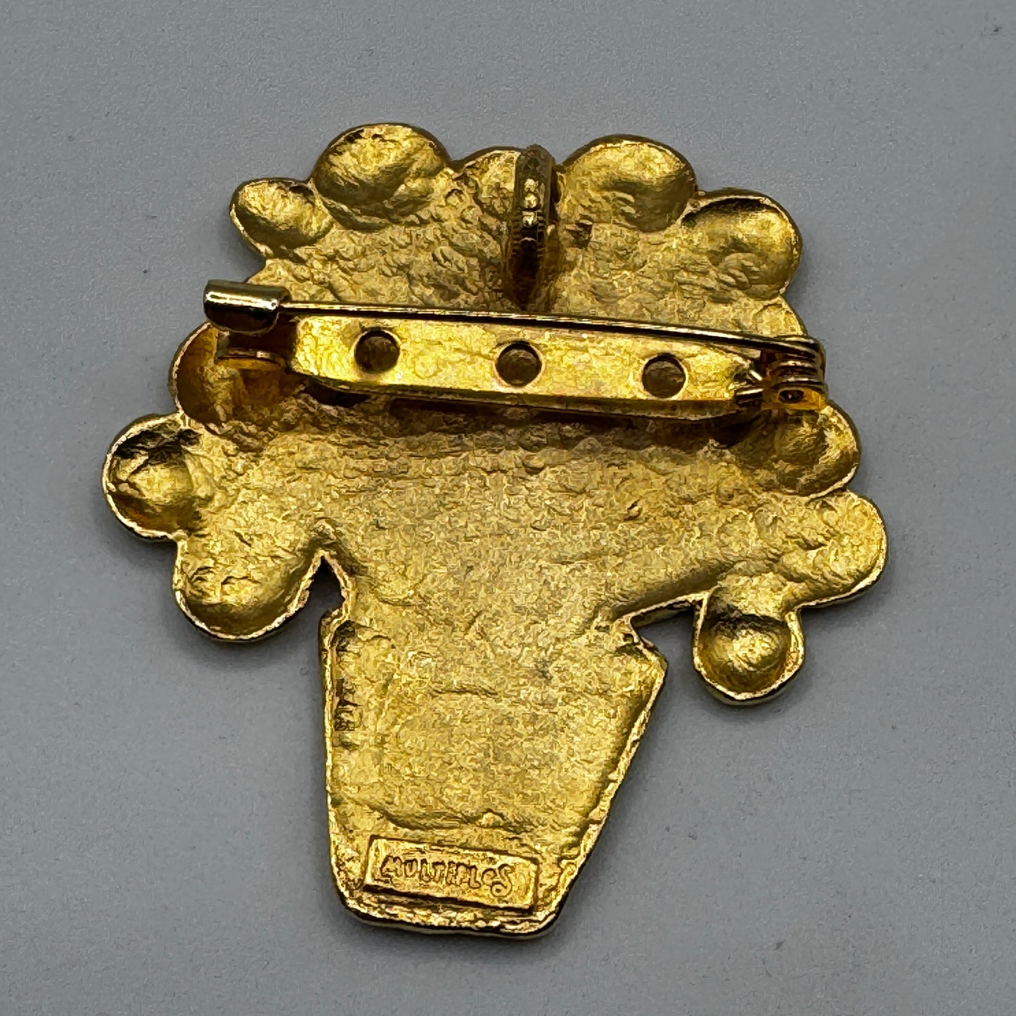 Broche créateur Vintage MULTIPLES - métal doré