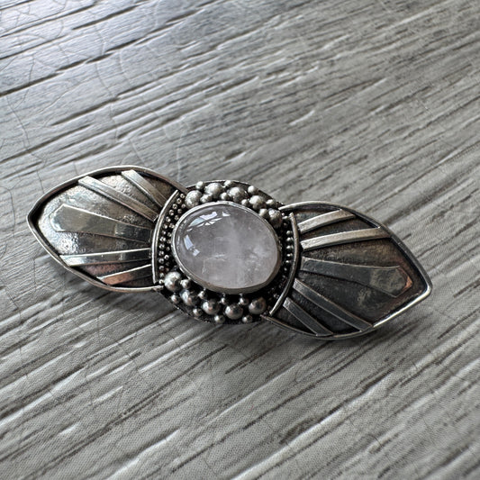 Broche ancienne argent massif et pierre