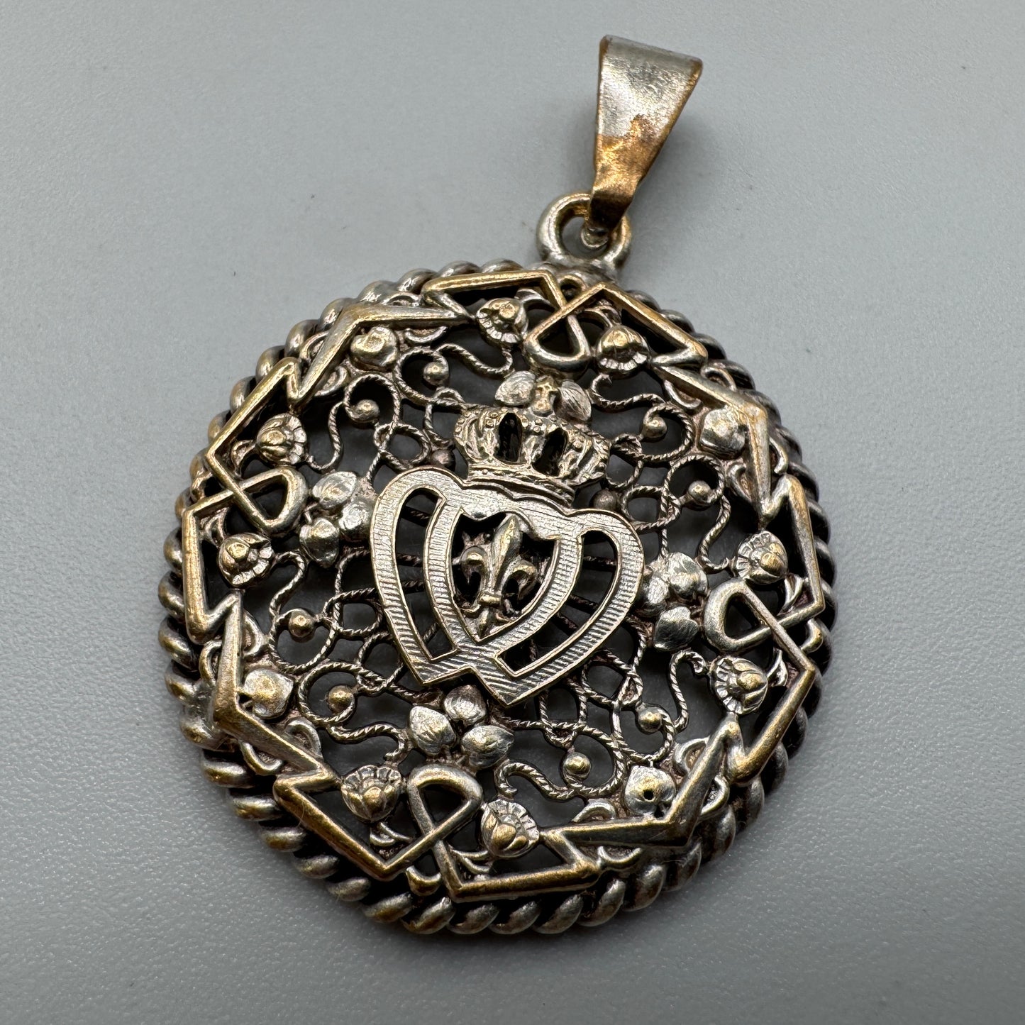 Pendentif ancien « souvenir de Vendée » - Métal argenté