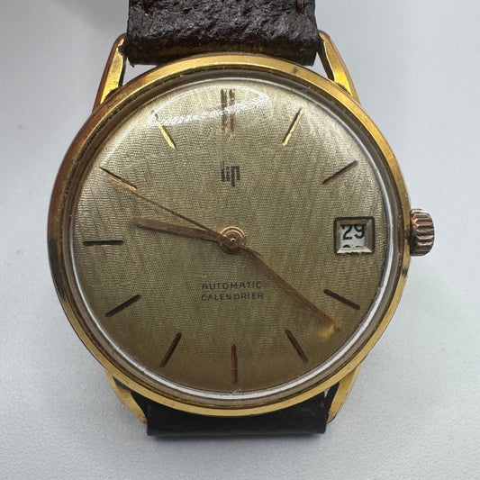 Montre bracelet automatic calendrier ancienne LIP