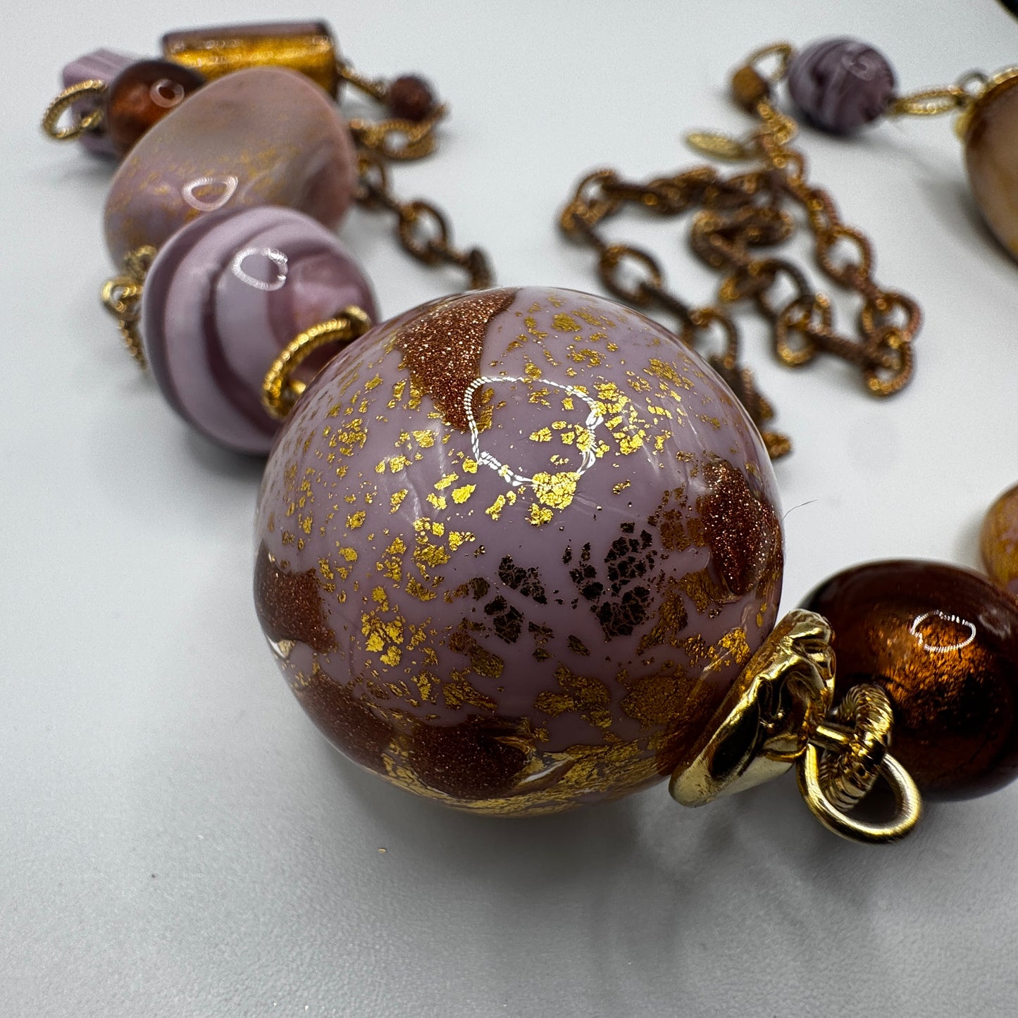 Superbe Collier vintage MILLEFIORI - perles de Murano