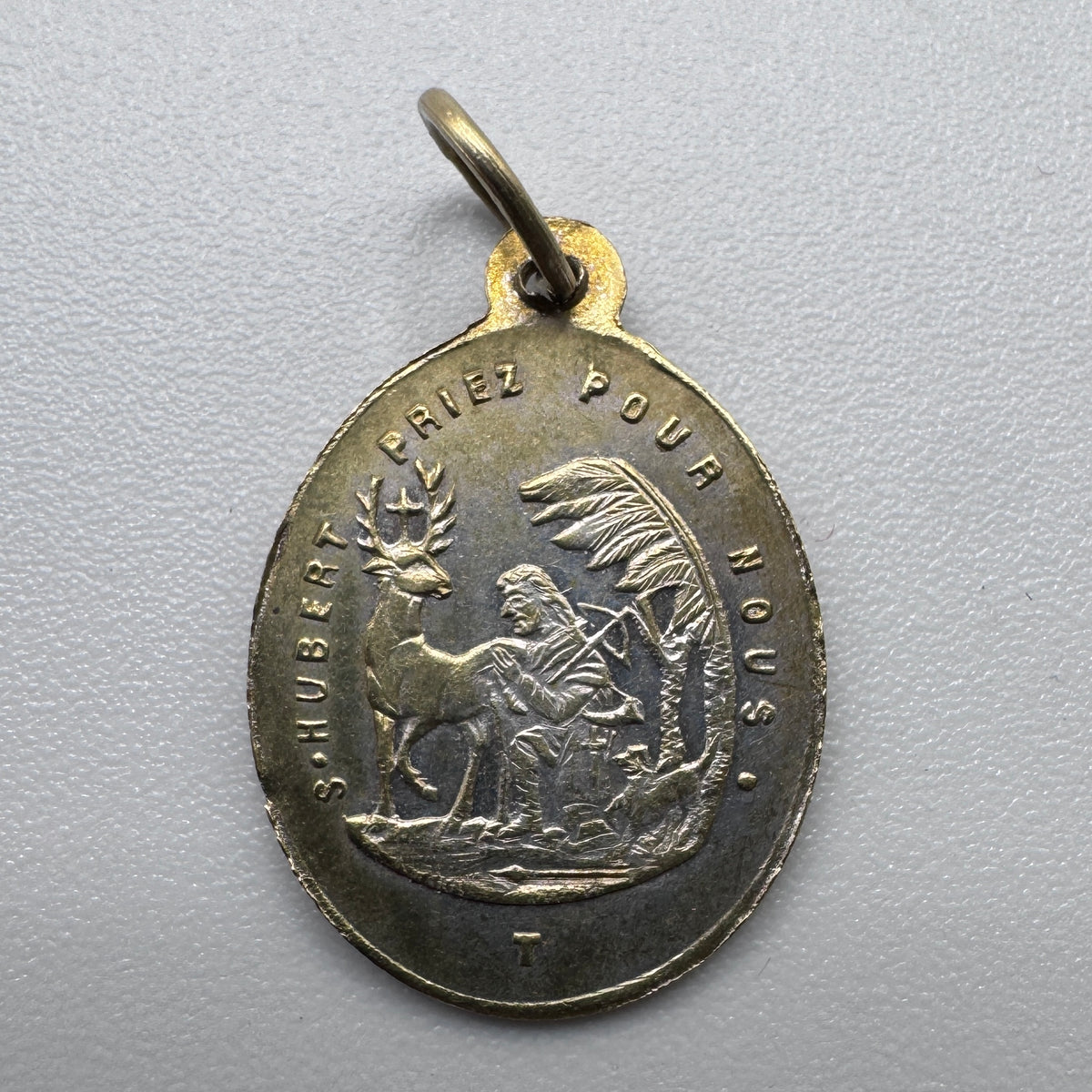 Medaille religieuse ancienne « Saint Roch et Saint Hubert »