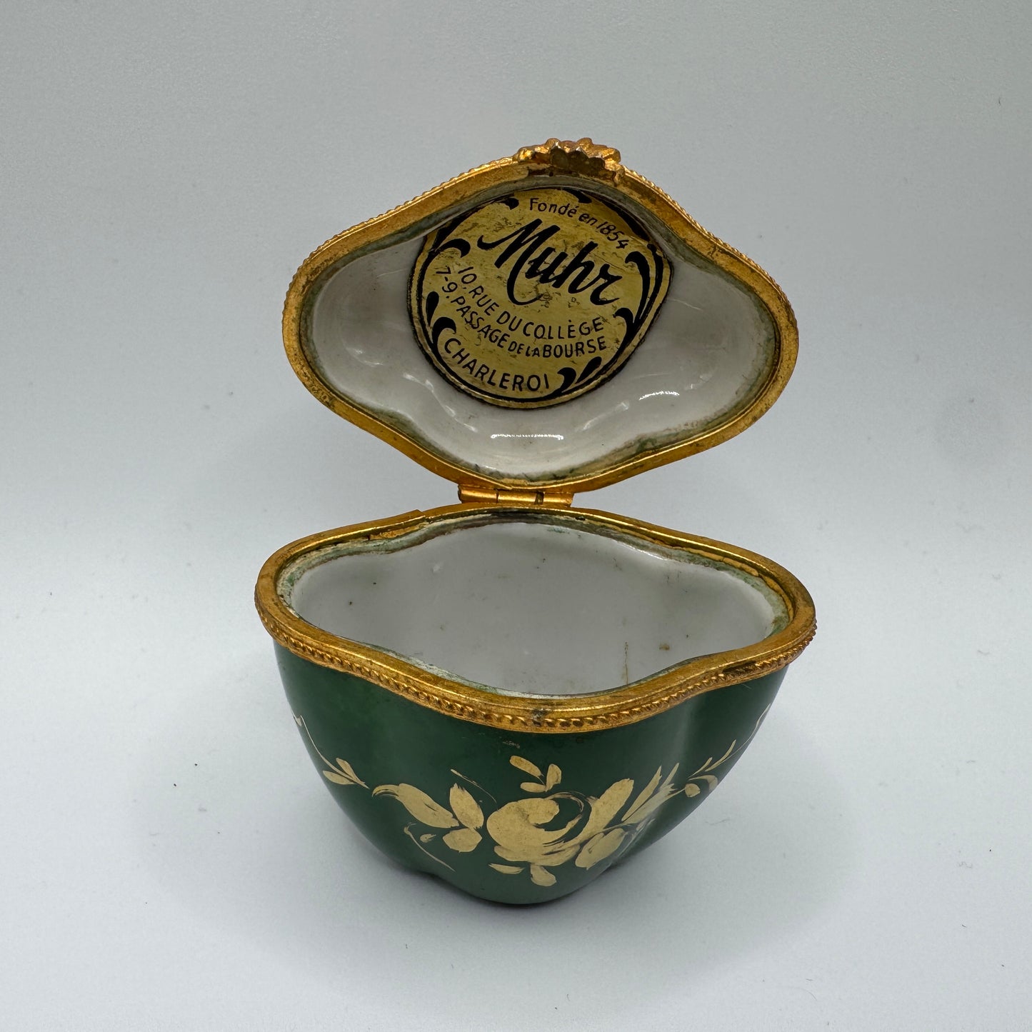 Boîte à Pilules en Porcelaine - Décor Floral
