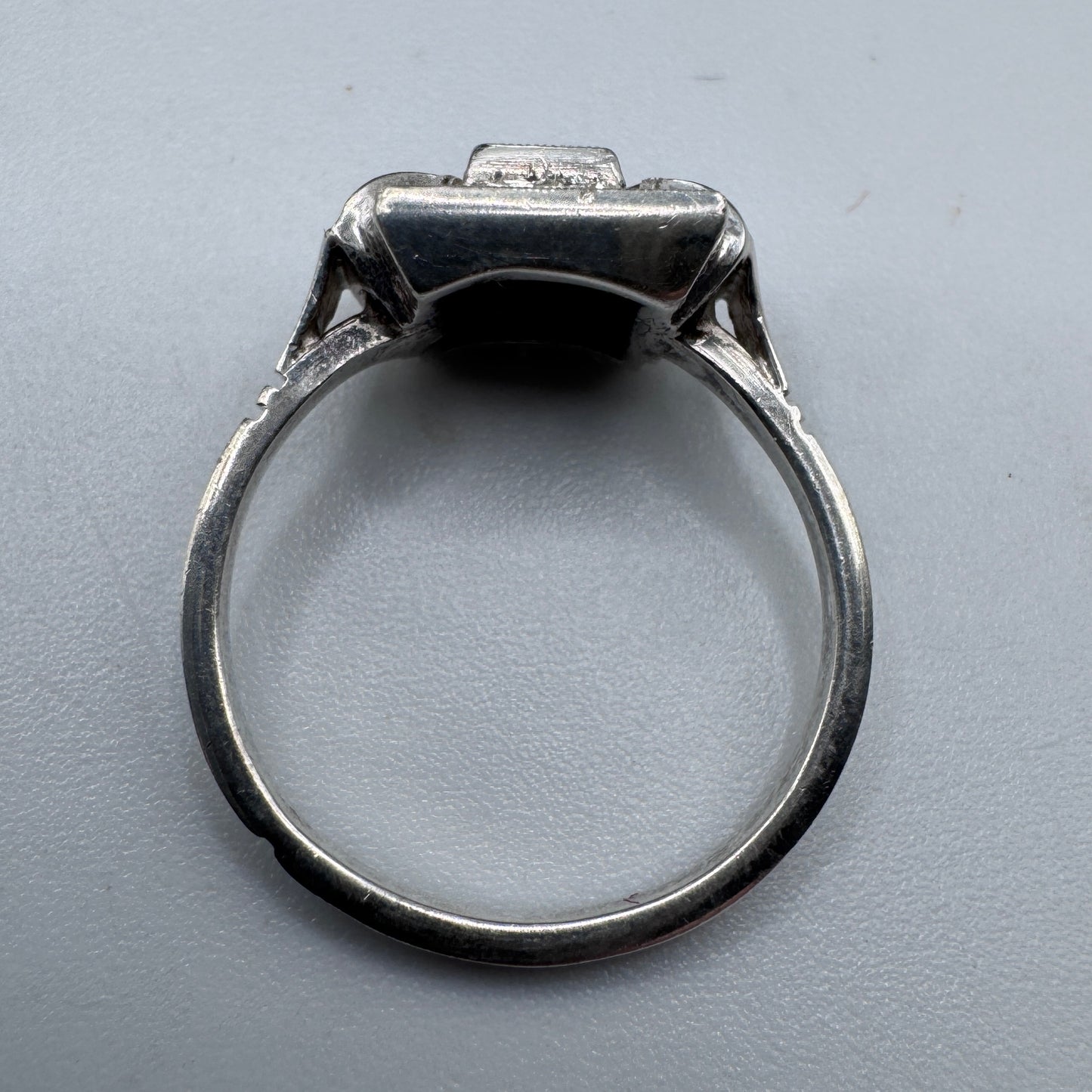 Superbe bague ancienne Art Deco argent massif - neuf stock ancien bijoutier