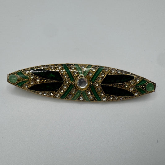 Broche  Art déco - signée Pierre Bex - émail et strass