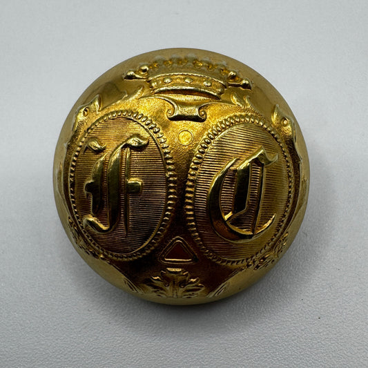 Bouton de Livrée ancien - cartouche d’alliance couronne comtale