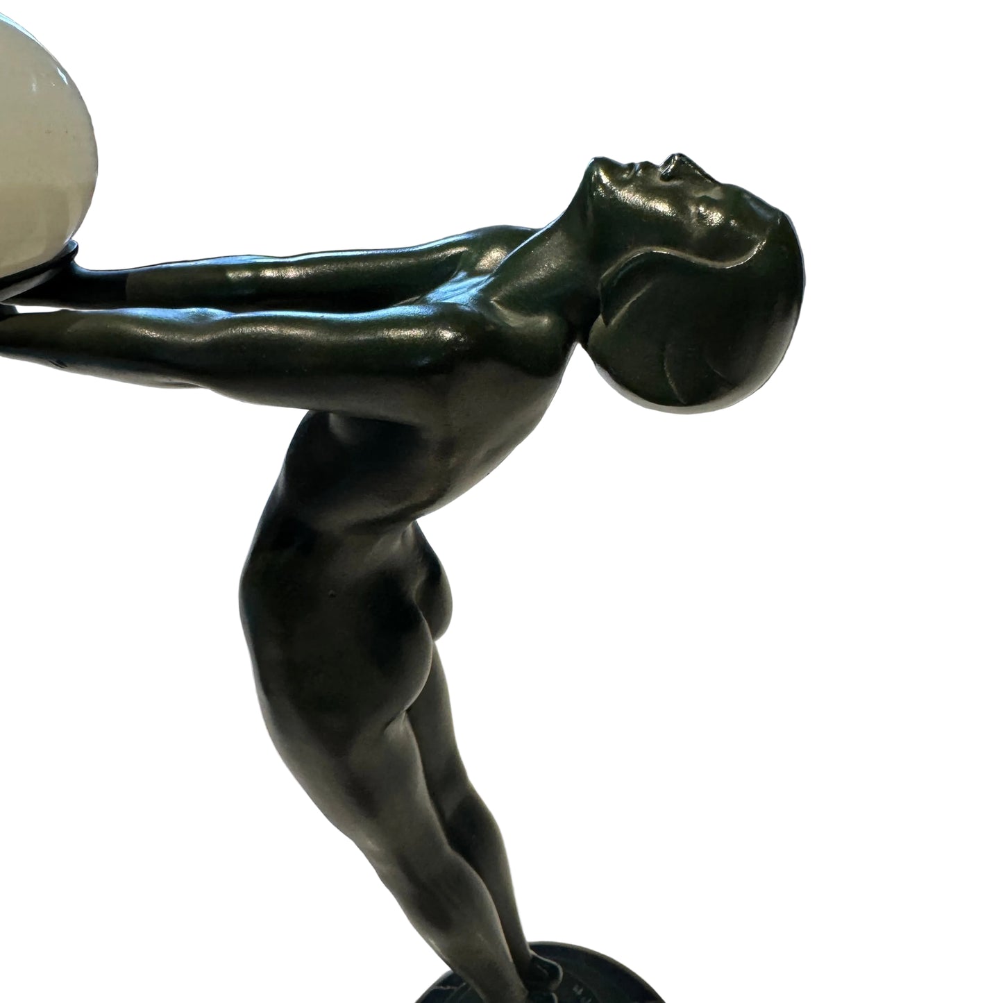 MAX LE VERRIER sculpture en fonte d'art modèle « Lueur » Art Déco 1930