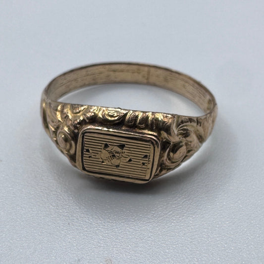 Bague ancienne vers 1900 - plaqué or
