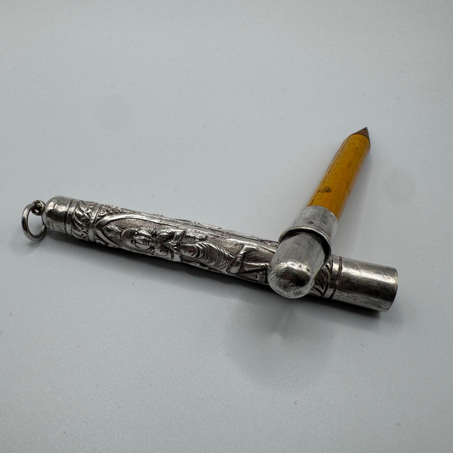 Porte crayon ancien Indonésie - argent massif