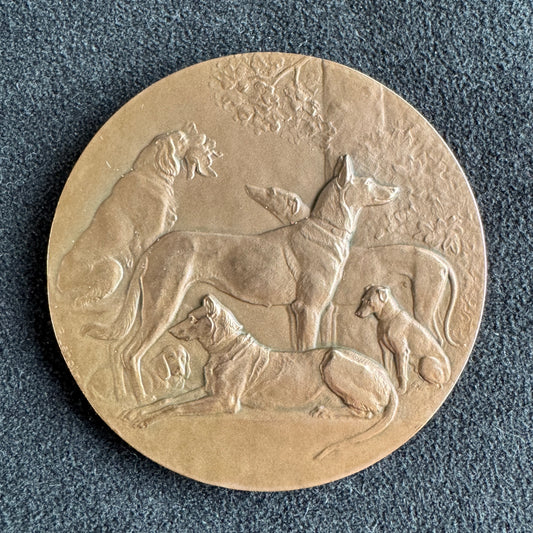 Medaille ancienne en bronze « concours canin »