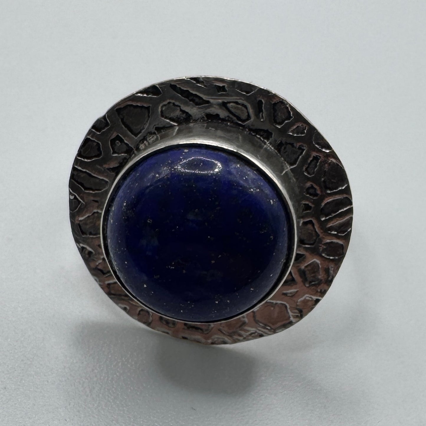 bague en argent et lapis-lazuli
