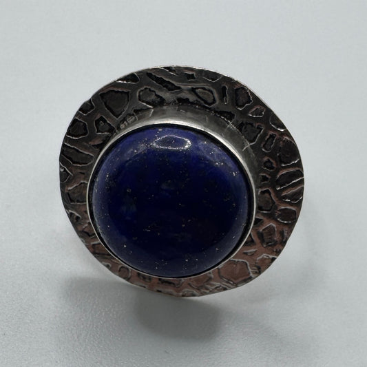 bague en argent et lapis-lazuli