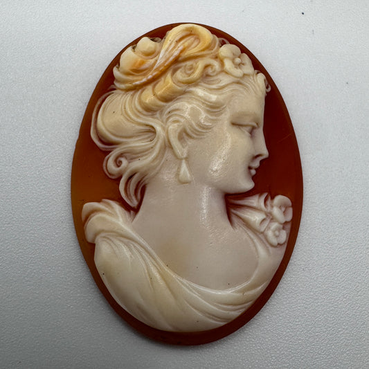 Superbe Camée ancien - coquillage sculpté