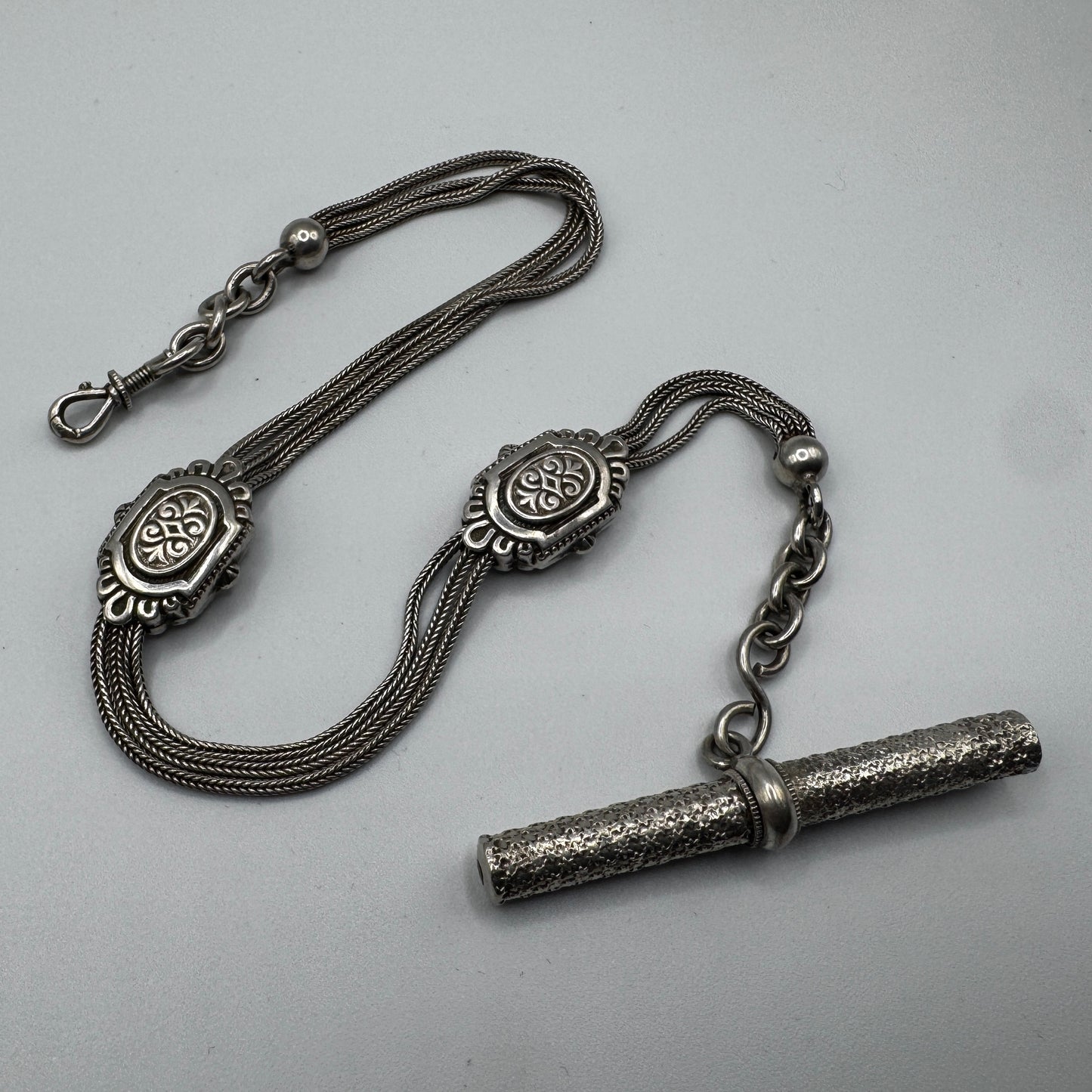 Châtelaine de montre à gousset XIXeme - argent massif